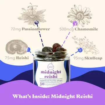 Midnight Reishi | Mushroom Honey Gummy | Sleep & Relaxation