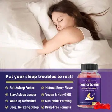 Melatonin Gummies For Kids & Adults | Natural Sleep Aid -Snooze Out Faster