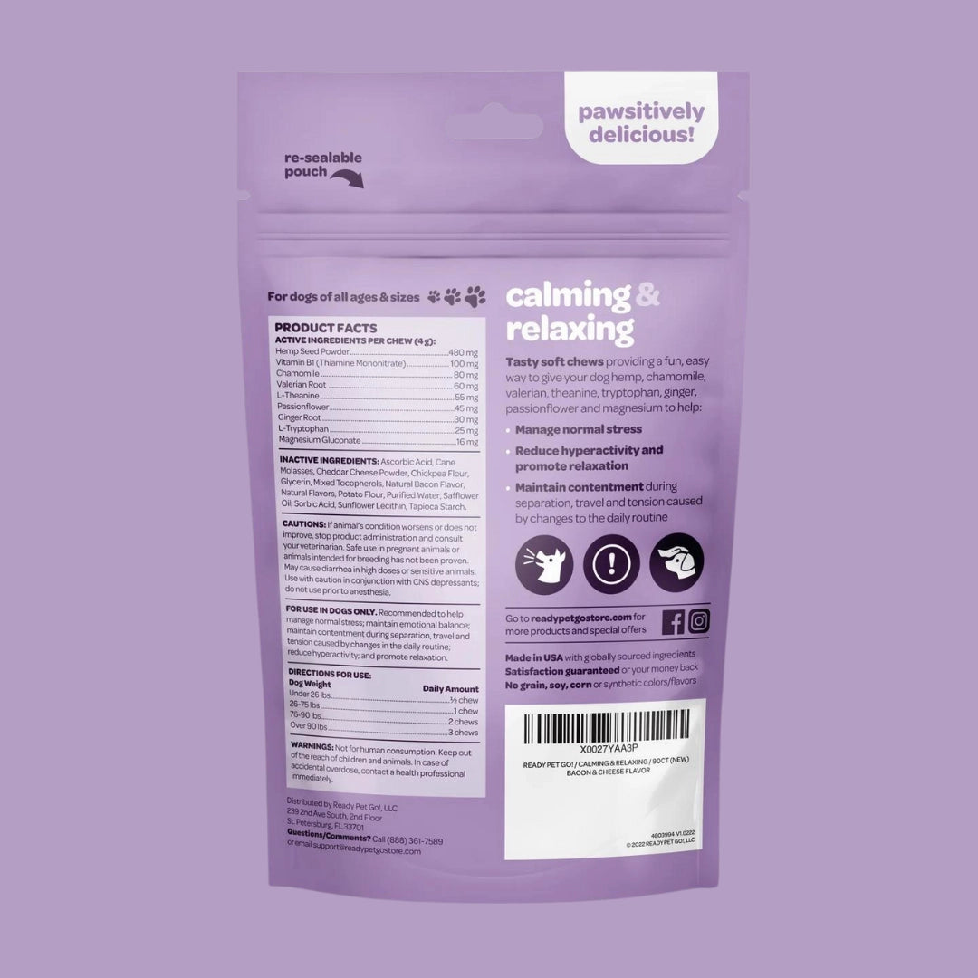 Ready to GO - Calming & Relaxing Dog Chews For Anxiety & Stress Relief